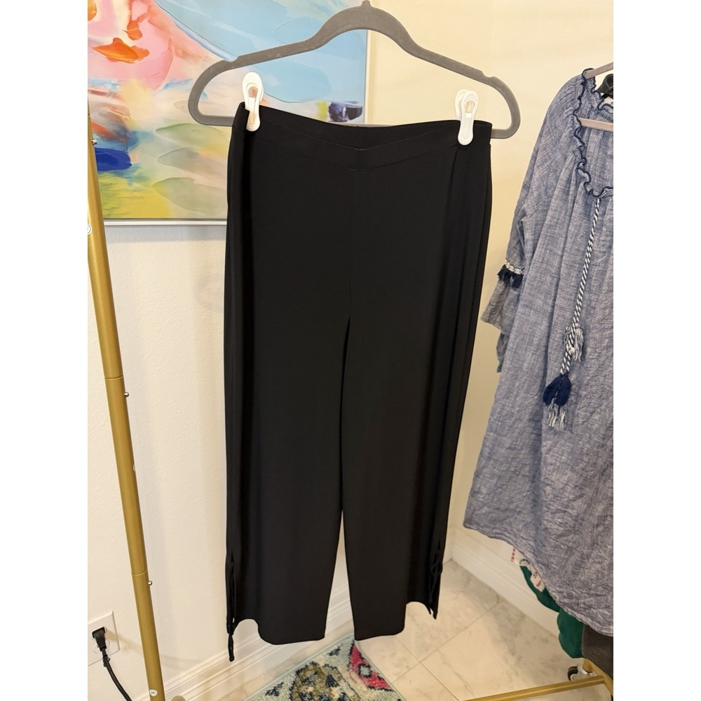 Frank Lyman Women's Black Trousers Wide Leg Pants Size 10